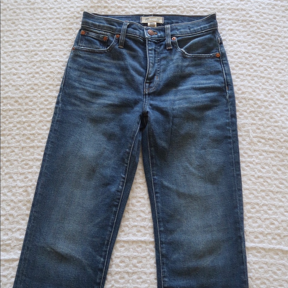 Madewell Mid Rise Classic Straight in Carsondale Wash Size 23 - Picture 2 of 7
